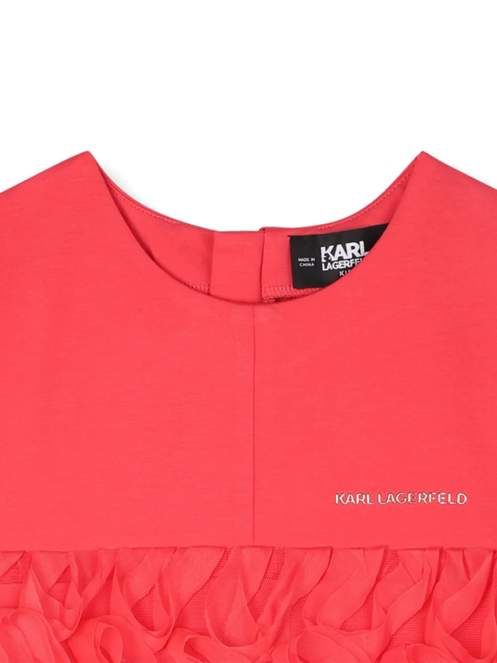 Karl Lagerfeld Kids Shiftjurk met ruches Rood