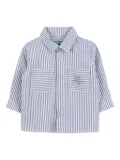 Kenzo Kids striped button-up shirt - Blue