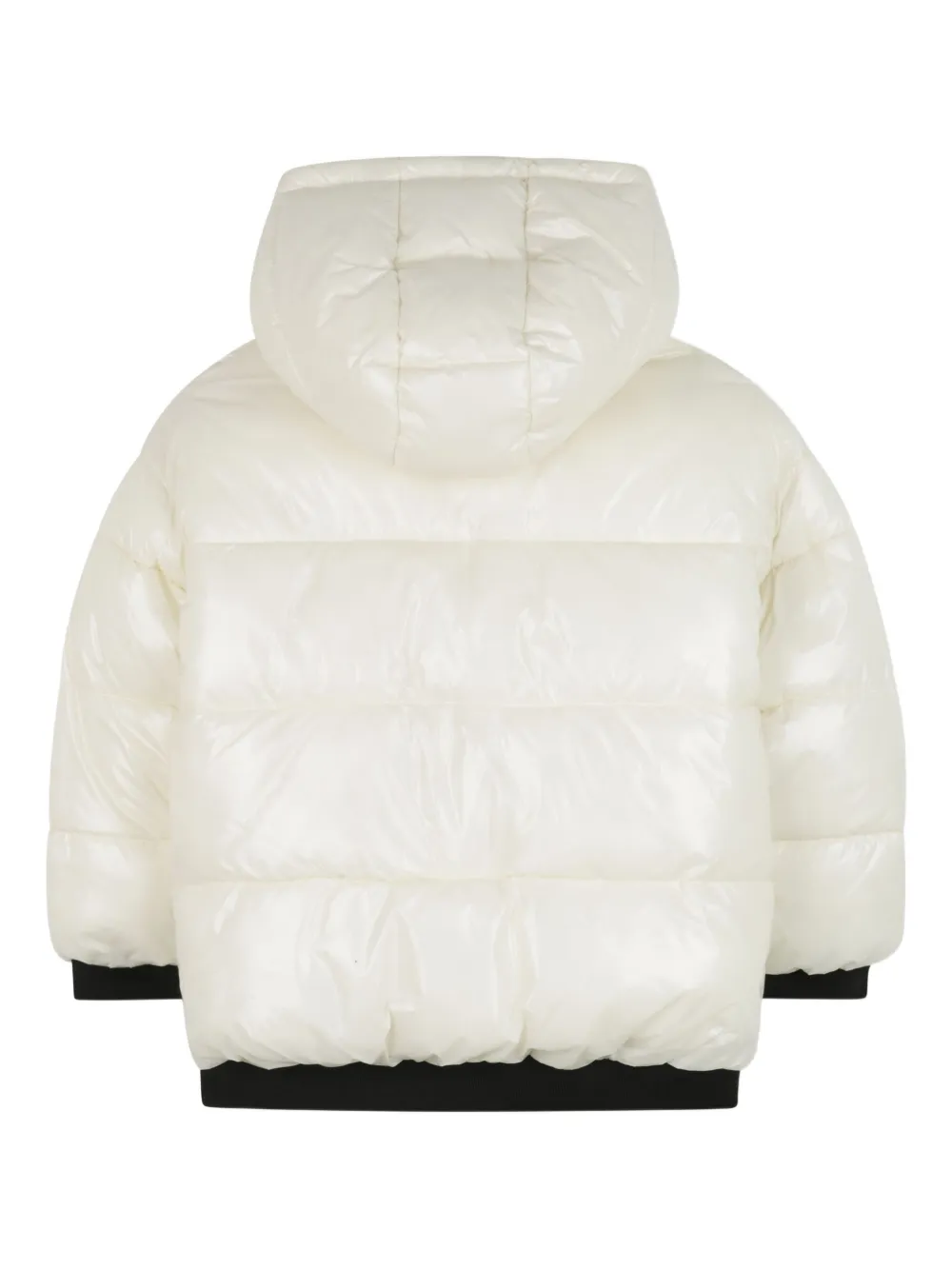 Karl Lagerfeld Padded Hooded Jacket In Neutral