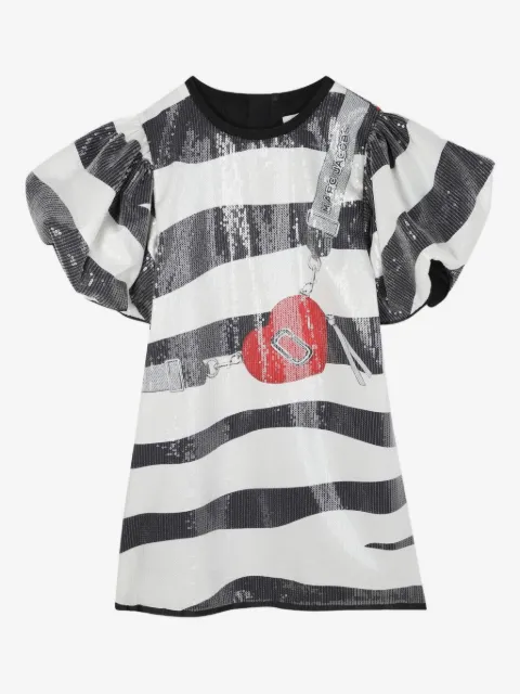 Marc Jacobs Kids Gestreiftes Kleid mit Pailletten