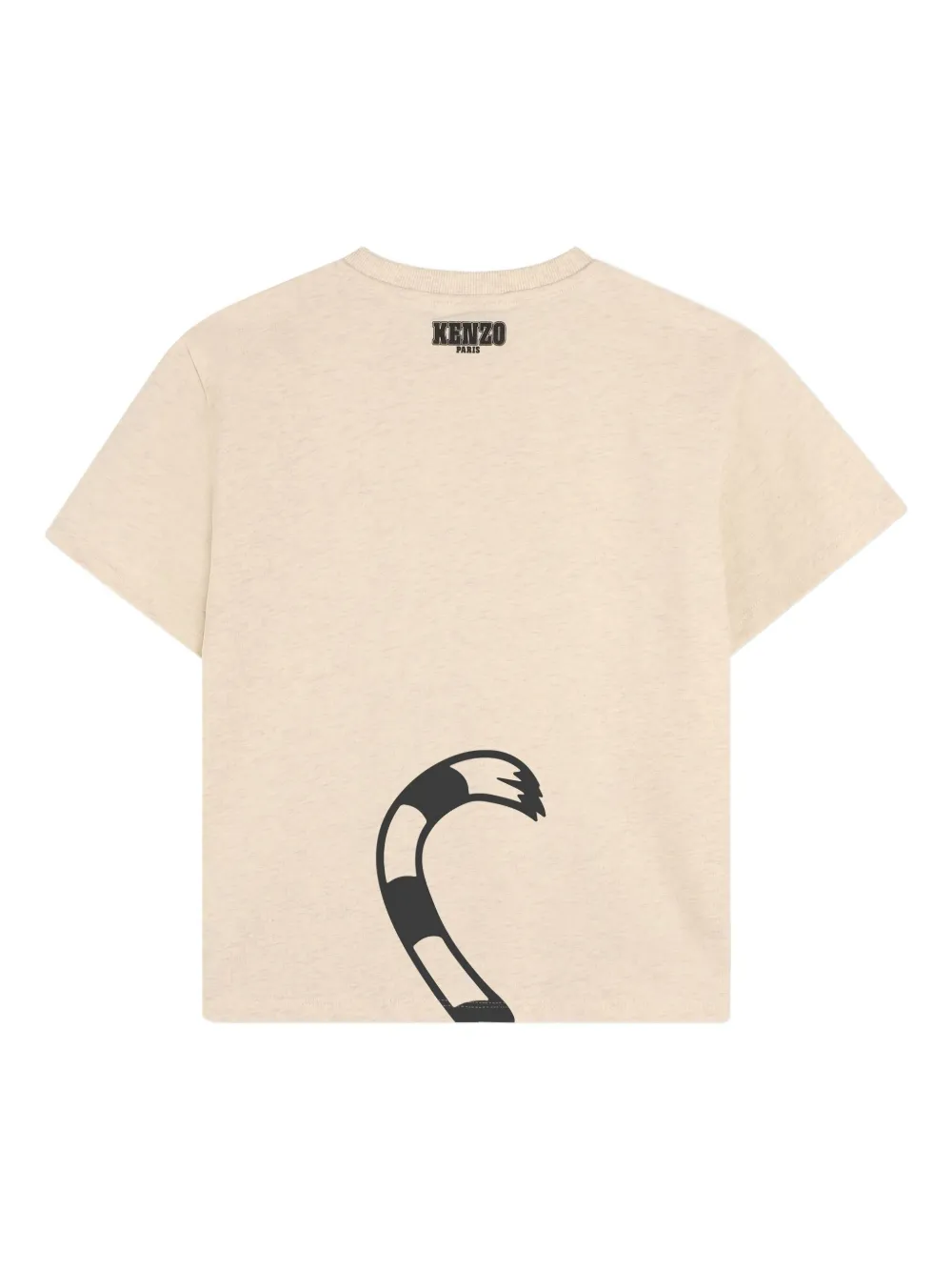 Kenzo Kids T-shirt met korte mouwen en tijgerprint Beige