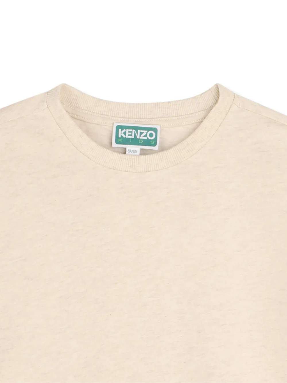 Kenzo Kids T-shirt met korte mouwen en tijgerprint Beige