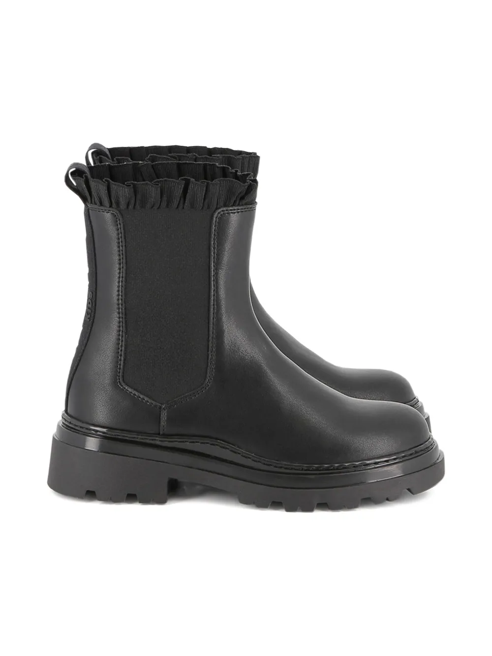 Karl Lagerfeld Kids ruffle-trim Chelsea boots Black