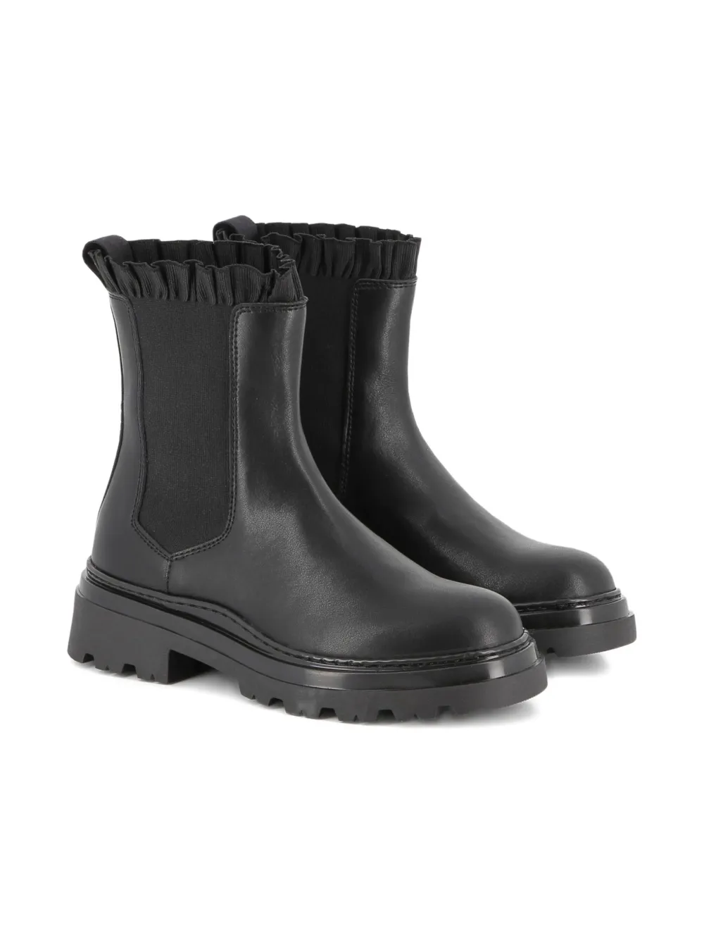 Karl Lagerfeld Kids Chelsea laarzen met ruches - Zwart