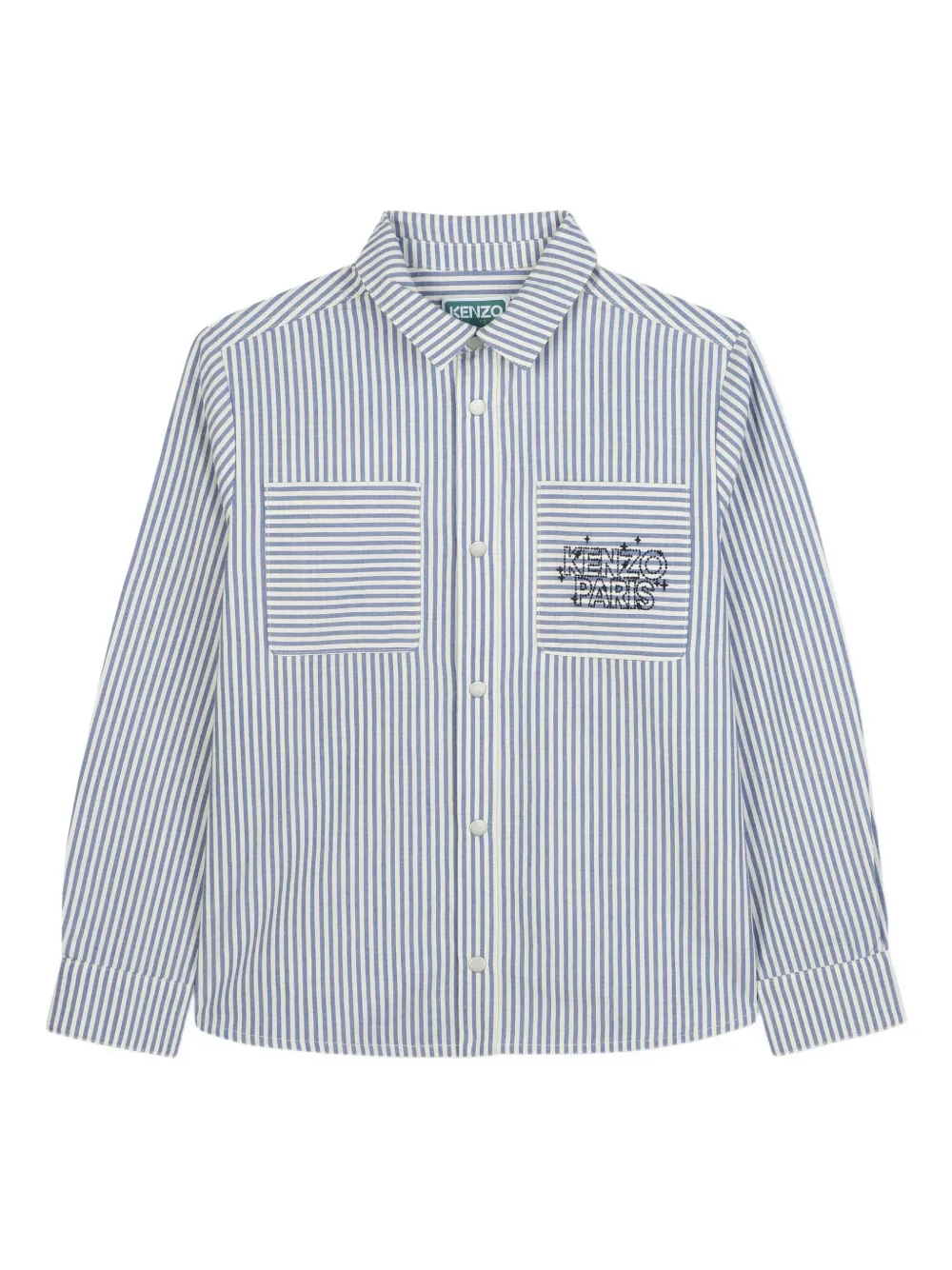 Kenzo Kids Gestreept shirt met zak Blauw