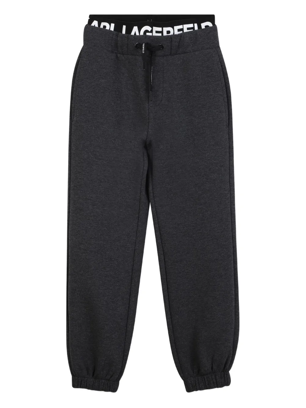 Karl Lagerfeld Kids Joggingbroek met elastische taille Grijs
