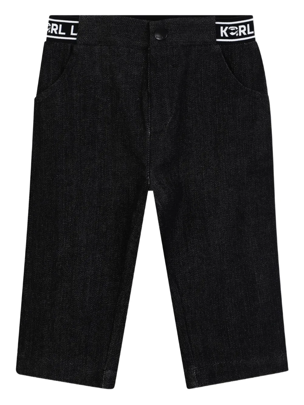 Karl Lagerfeld Kids Jeans met logoband Zwart
