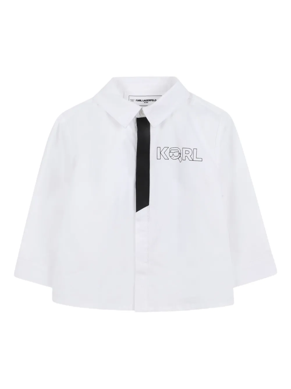 Karl Lagerfeld Kids Jeans met logoband Zwart
