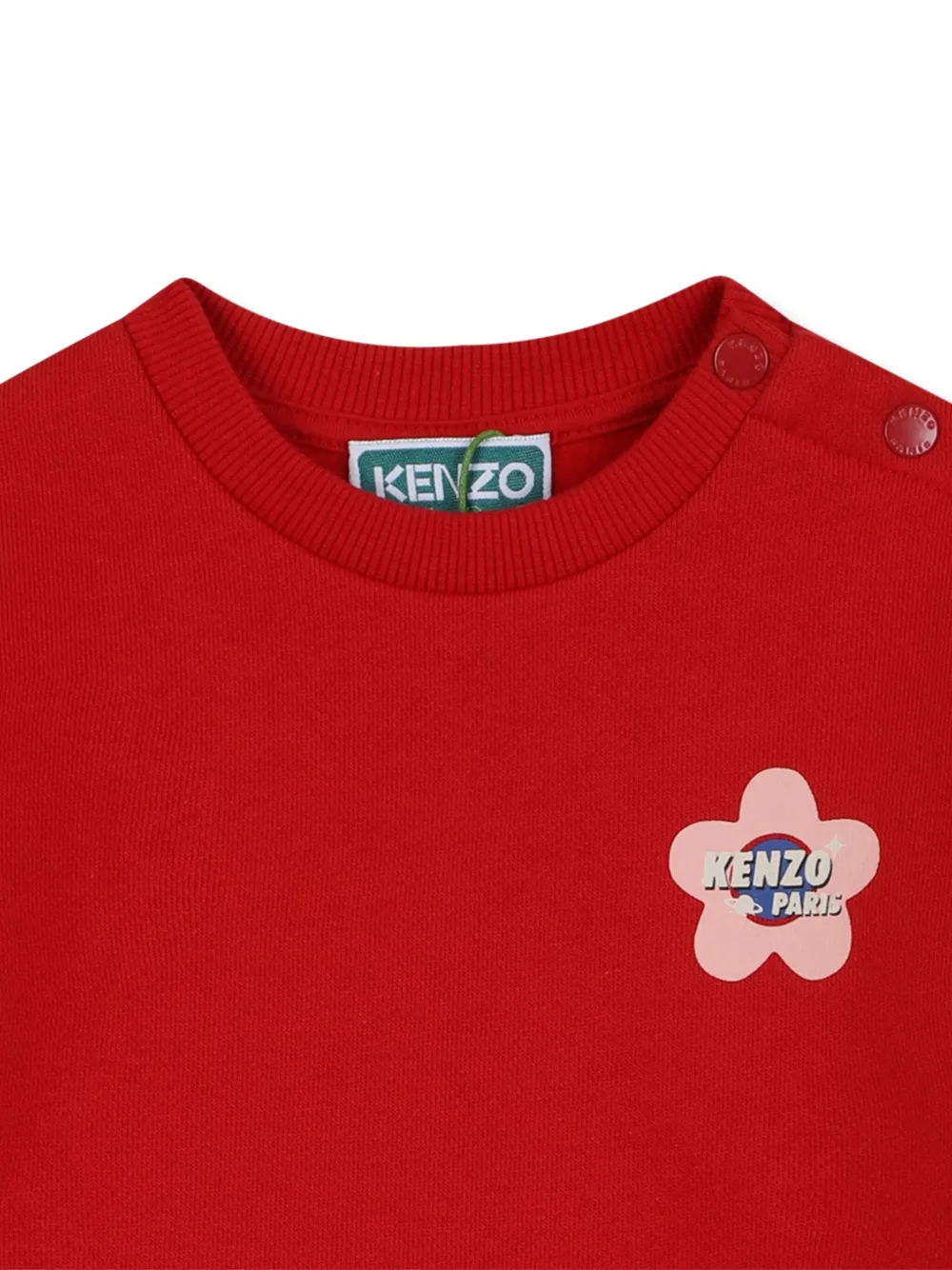Kenzo Kids Jurk met ruches Rood
