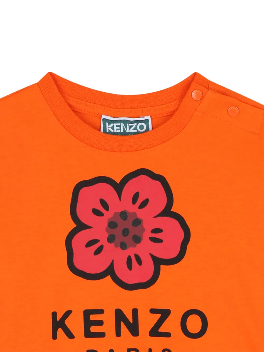 Kenzo Kids Jurk met Boke Flowerprint Oranje