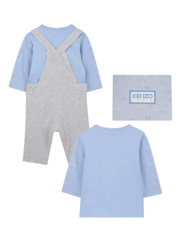 Kenzo Kids Striped Babygrow Set | Blue | FARFETCH ZA