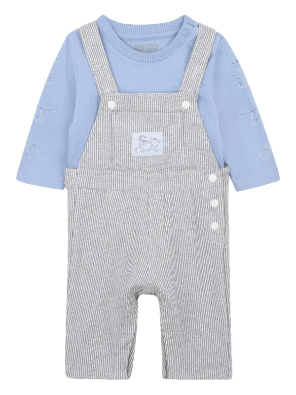 Kenzo Kids Striped Babygrow Set | Blue | FARFETCH ZA