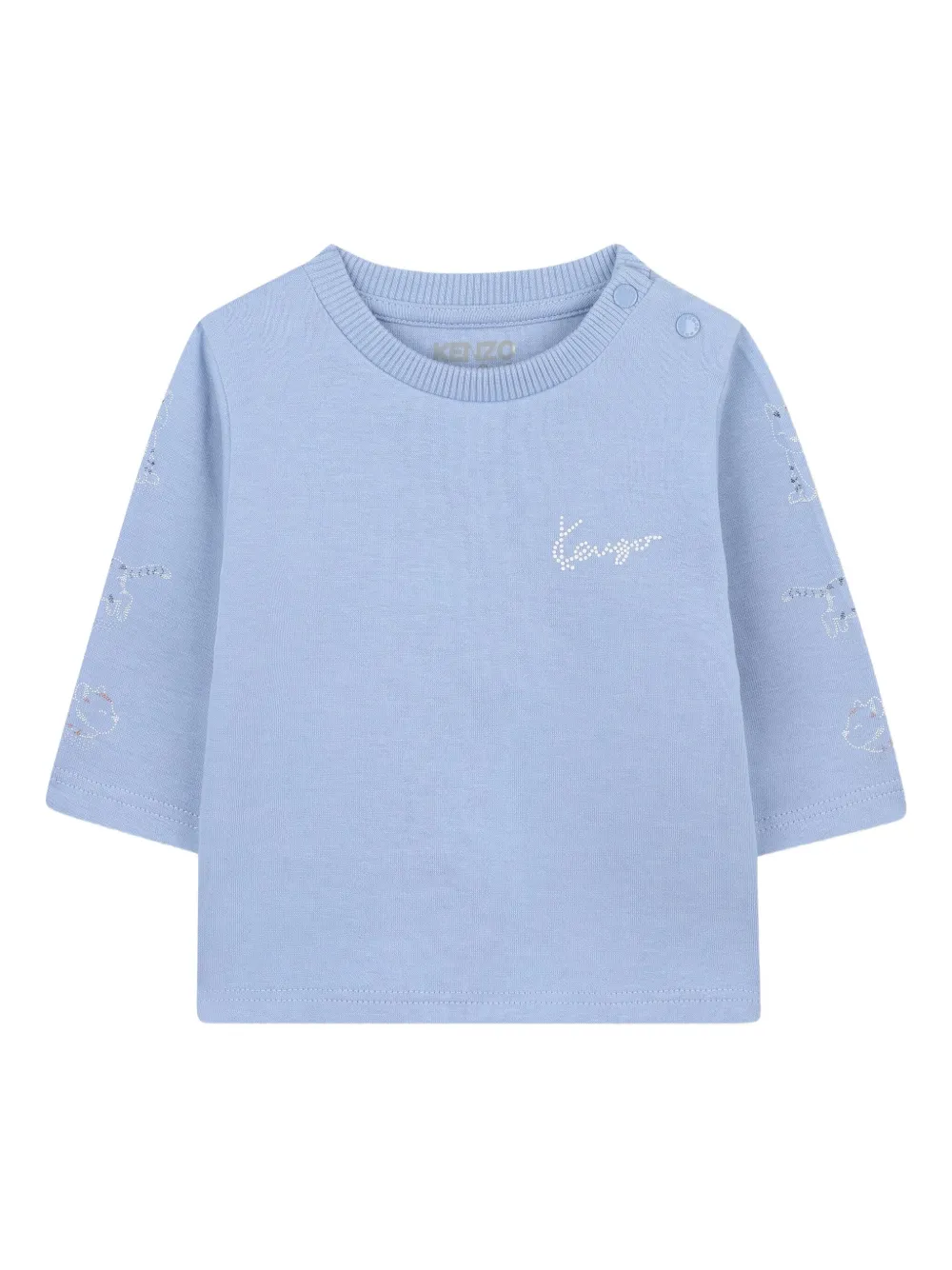 Kenzo Kids Top broek muts en slabbetje Blauw