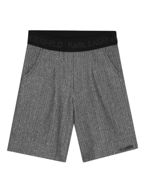 Karl Lagerfeld Kids herringbone-patterned shorts