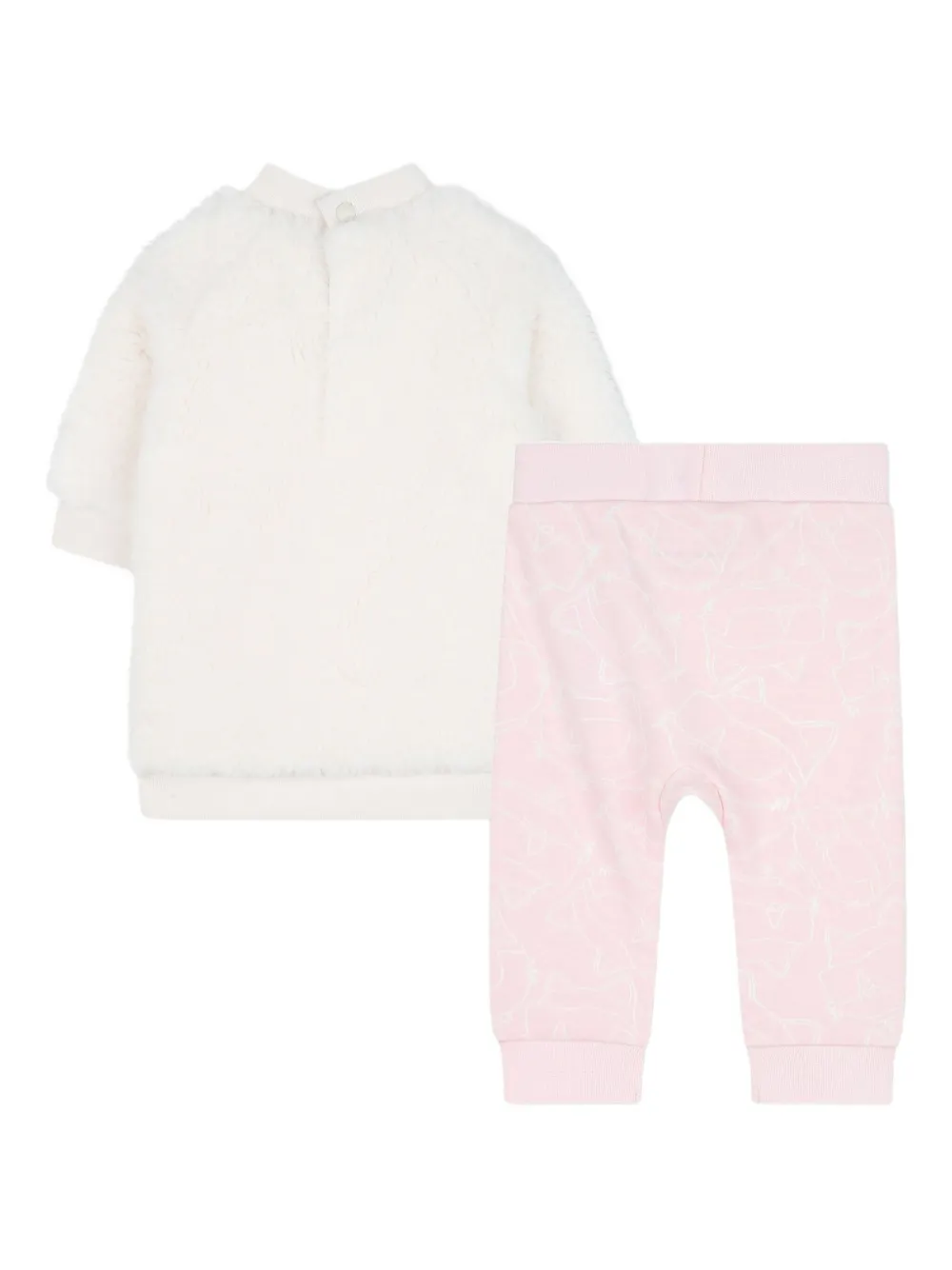 Karl Lagerfeld Kids Jurk van imitatielamswol Roze