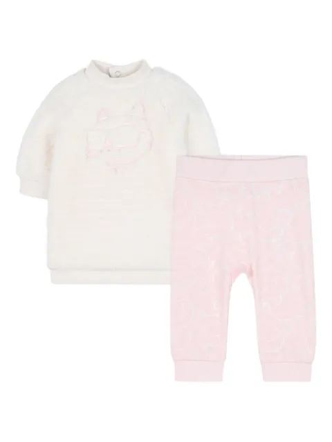 Karl Lagerfeld Kids Conjunto com vestido com pelos