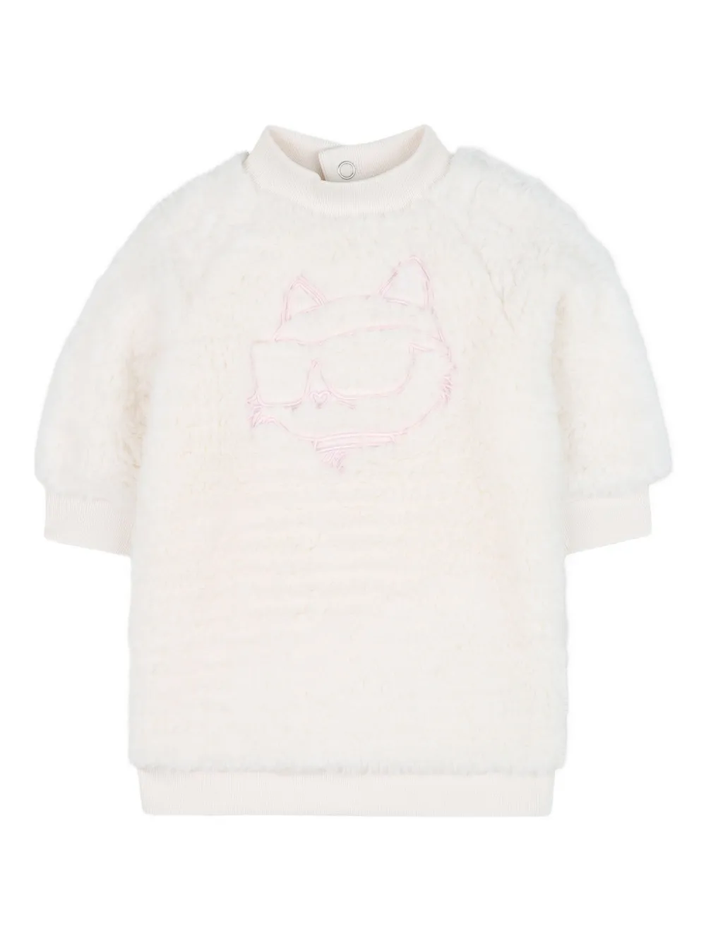 Karl Lagerfeld Kids Jurk van imitatielamswol Roze