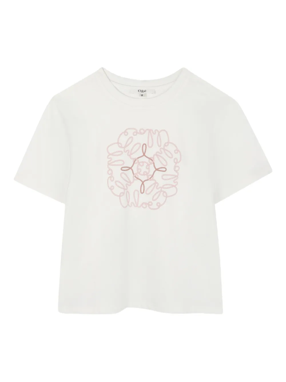 Chloé Kids T-shirt met logoprint Wit
