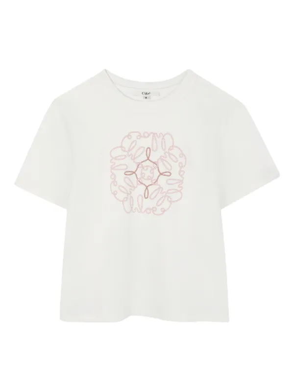 Chloé Kids フローラル Tシャツ | ホワイト | FARFETCH JP