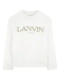 Lanvin Enfant logo-print long-sleeve top - White