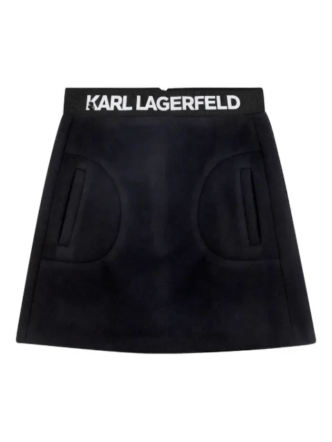 Karl Lagerfeld Kids Saia evasê com logo no cós