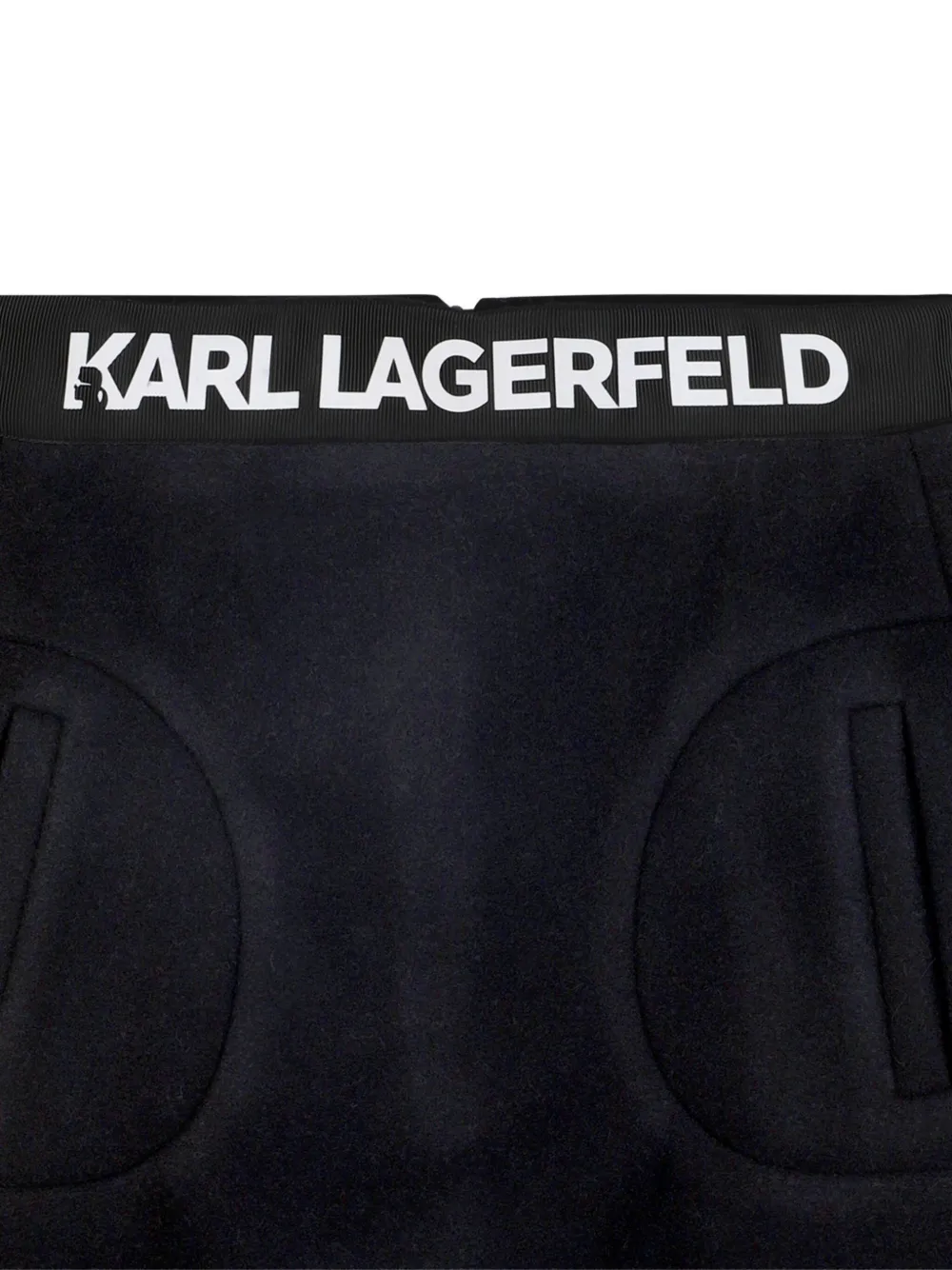 Karl Lagerfeld Kids A-lijn rok met logotaille Zwart