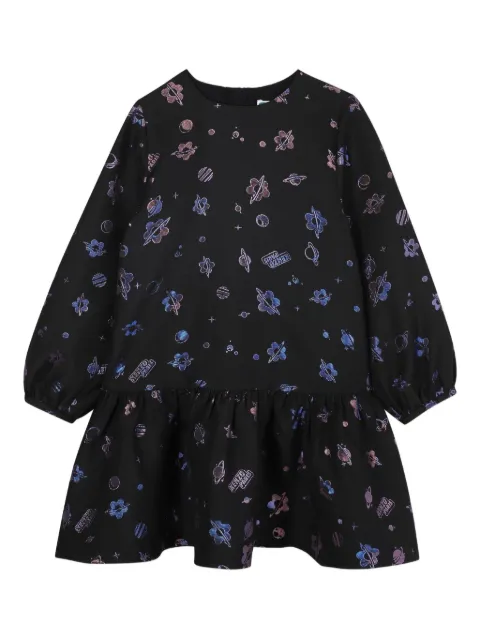 Kenzo Kids patterned-jacquard dress