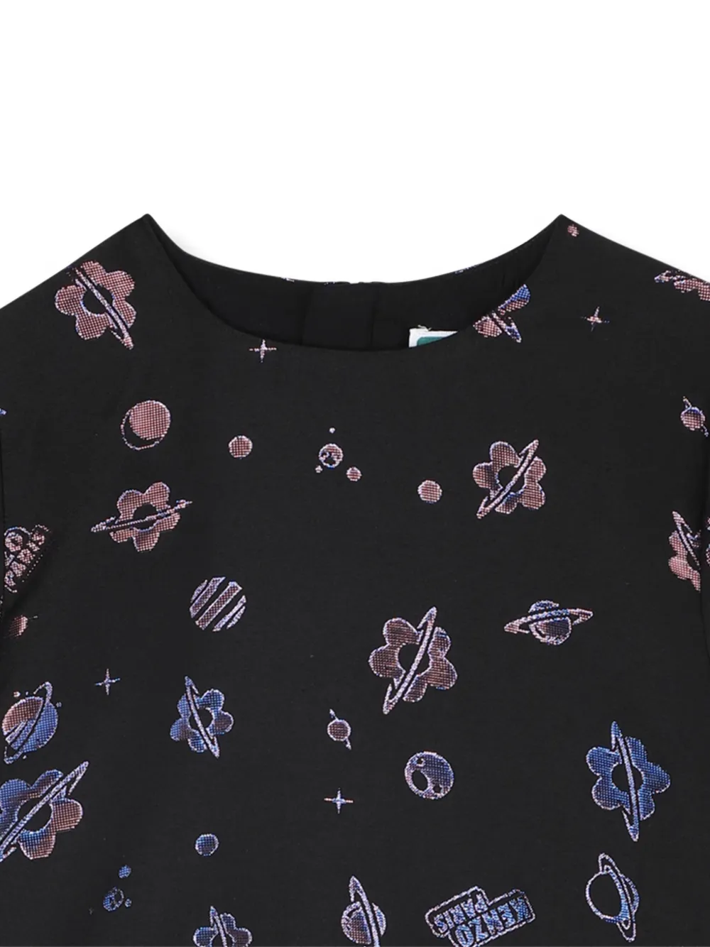 Kenzo Kids Jurk met jacquard Blauw