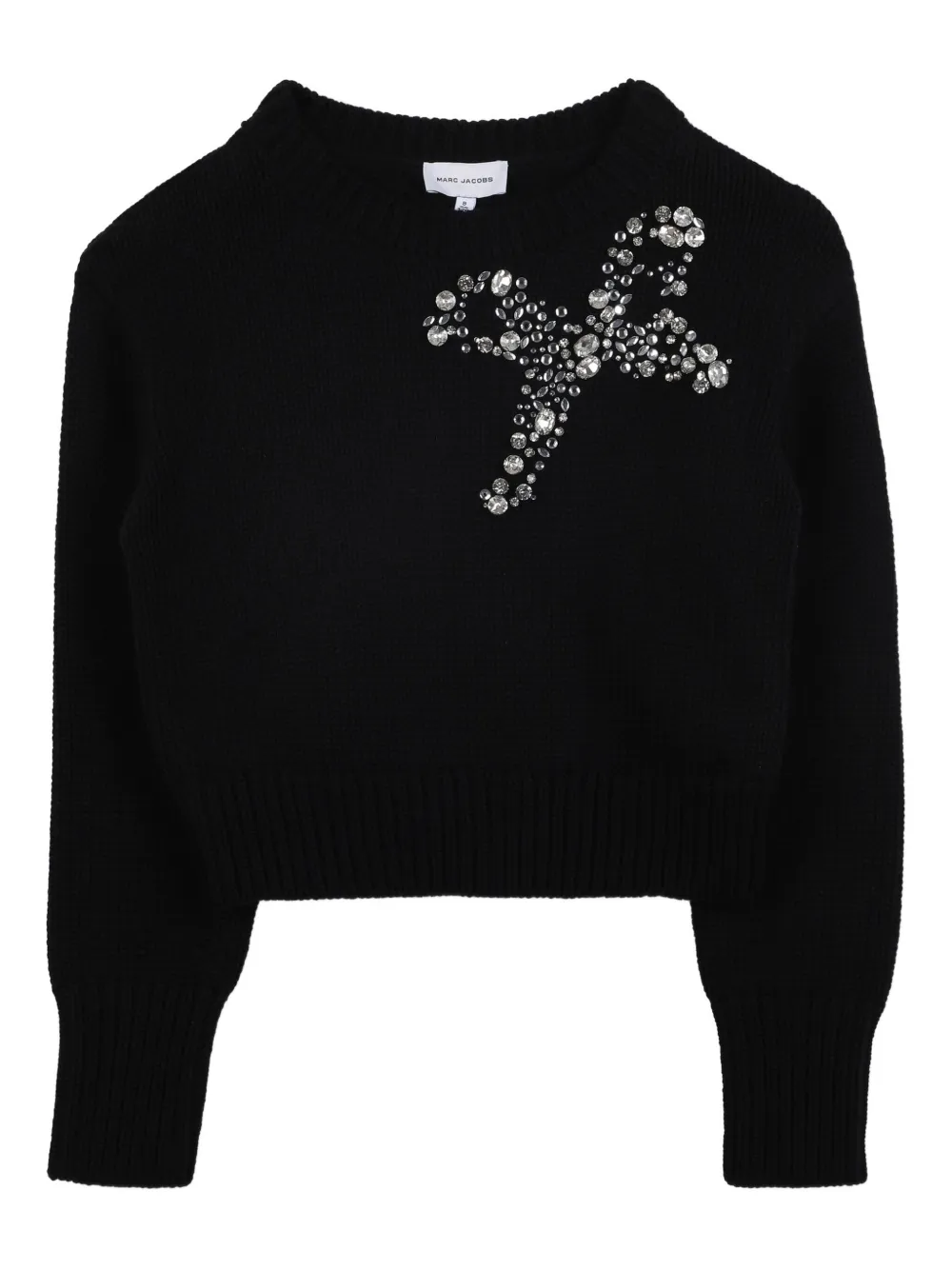 Marc Jacobs Kids' Bead-embellished Jumper In Black