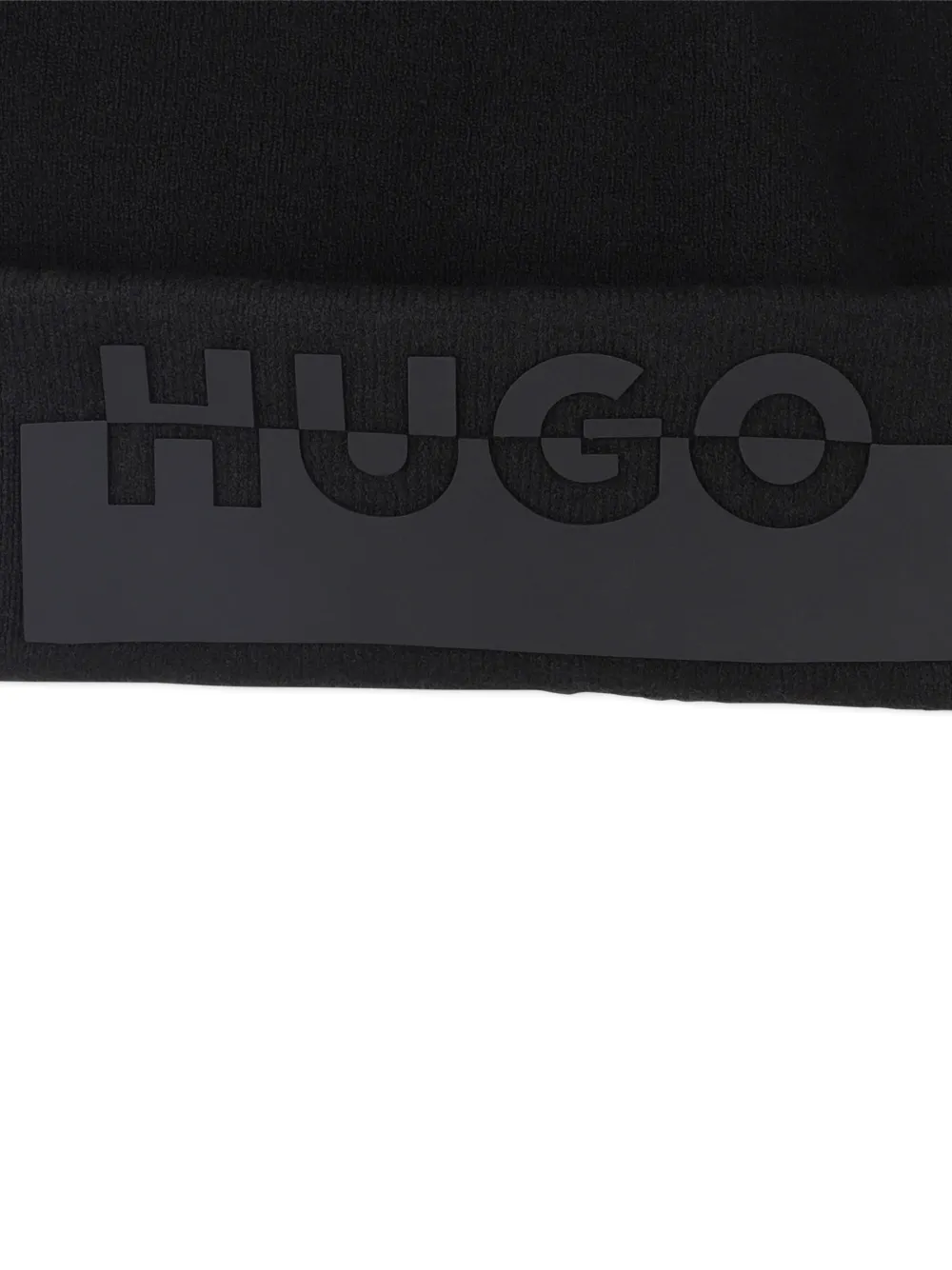 Hugo Boss Logo-appliqué Beanie In Black