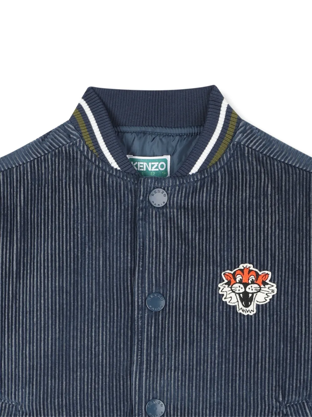 Kenzo Kids Ribfluwelen bomberjack Blauw
