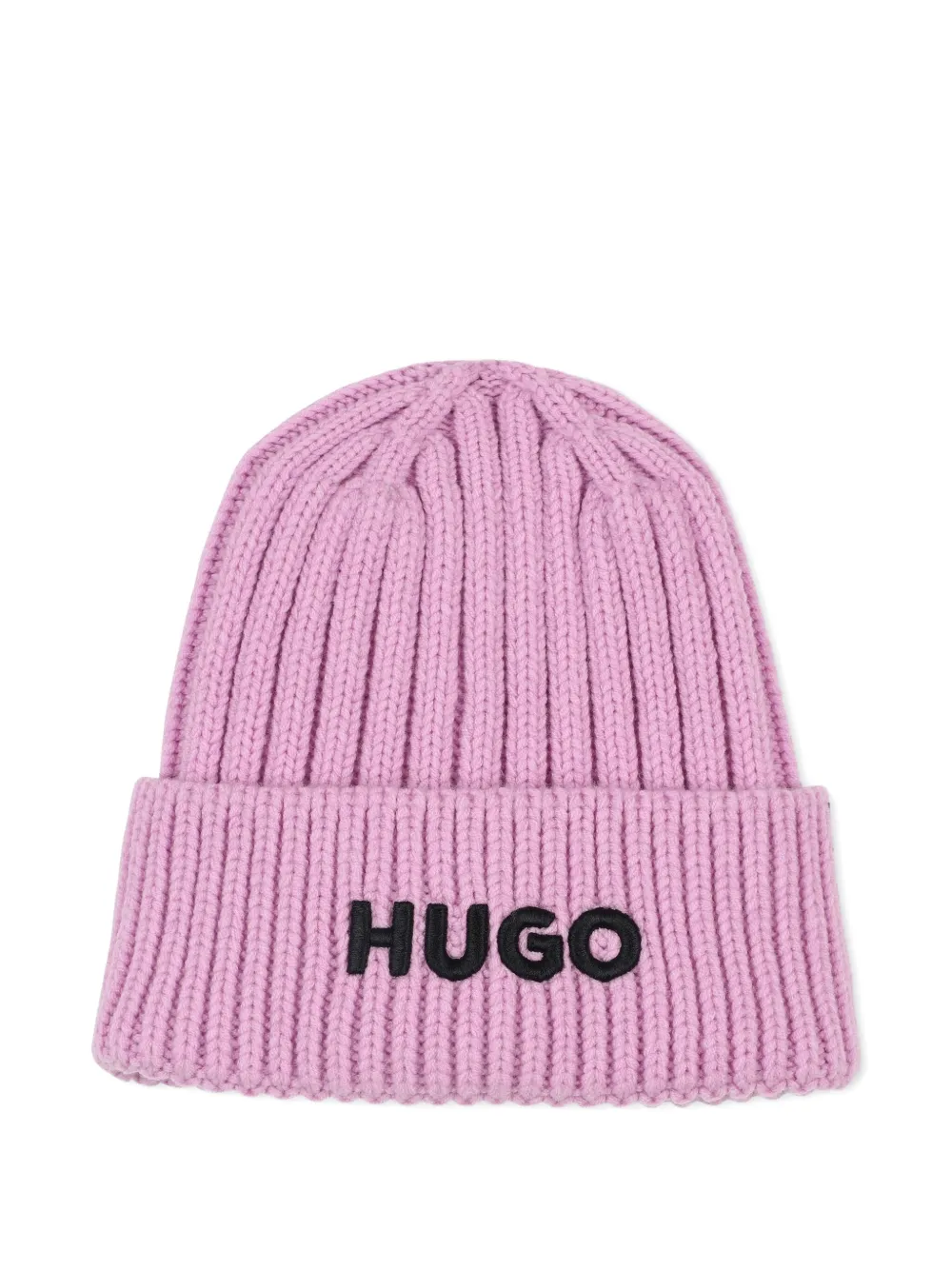 HUGO KIDS logo-embroidered beanie | Purple | Image 1