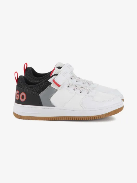 HUGO KIDS logo-embroidered sneakers