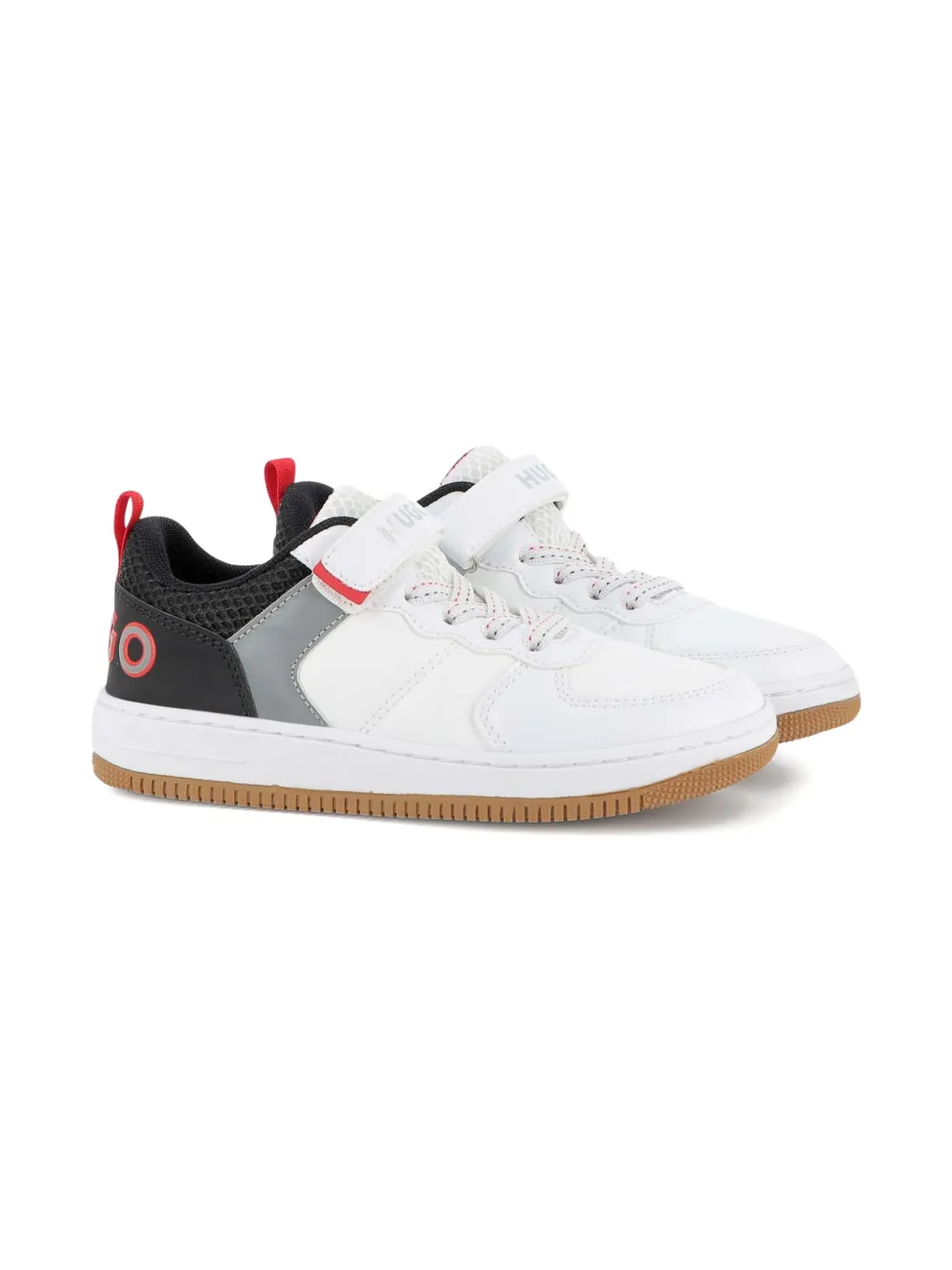 HUGO KIDS Sneakers met geborduurd logo Wit