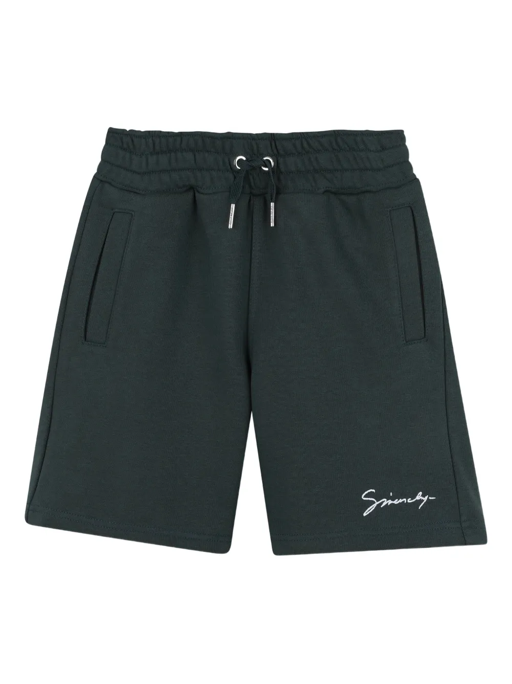 Givenchy Kids Shorts met geborduurd logo Groen