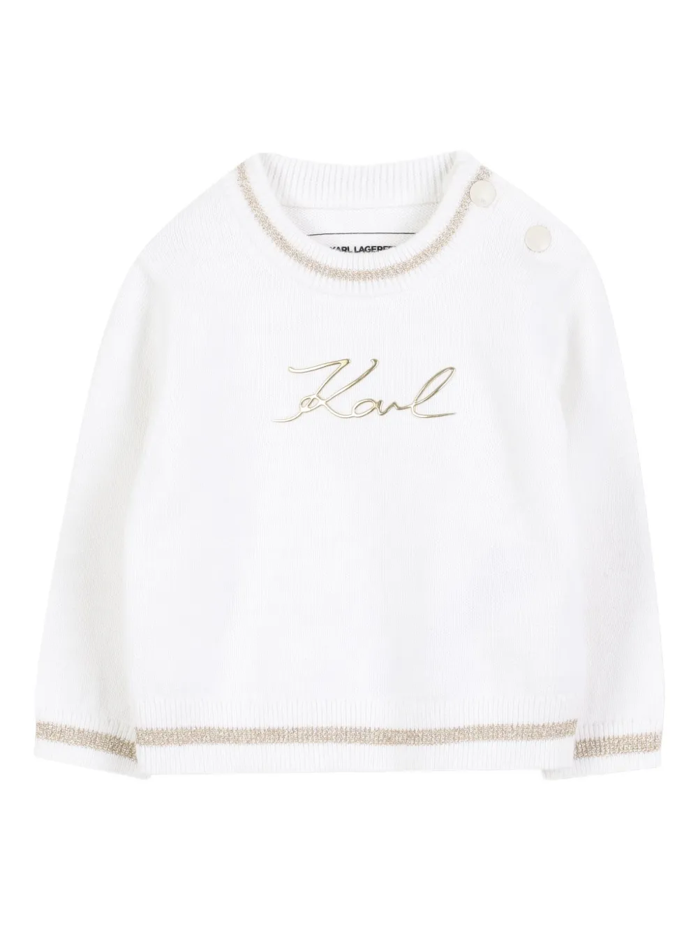 Karl Lagerfeld Kids Tweedelige set met logo Wit