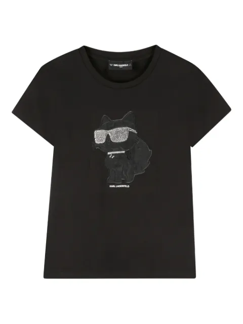 Karl Lagerfeld Kids Choupette rhinestone-embellished T-shirt