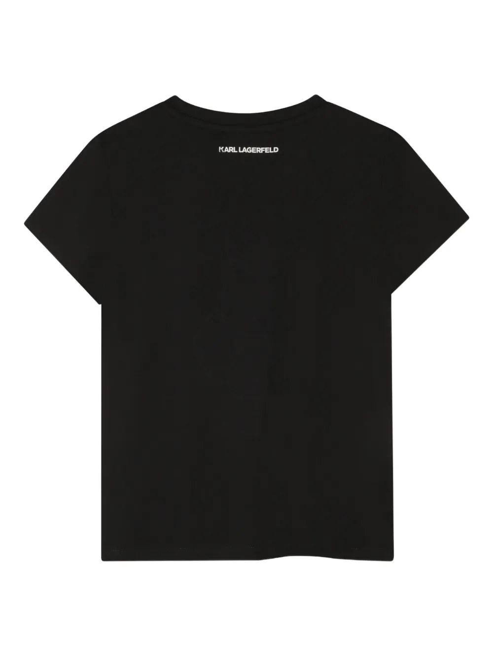 Karl Lagerfeld Kids Choupette T-shirt verfraaid met stras Zwart