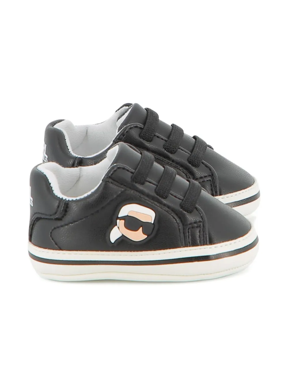Karl Lagerfeld Kids Leren sneakers Zwart