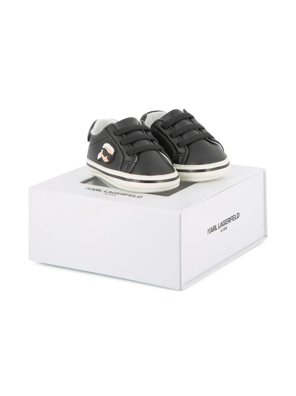 Karl Lagerfeld Kids Leren sneakers Zwart