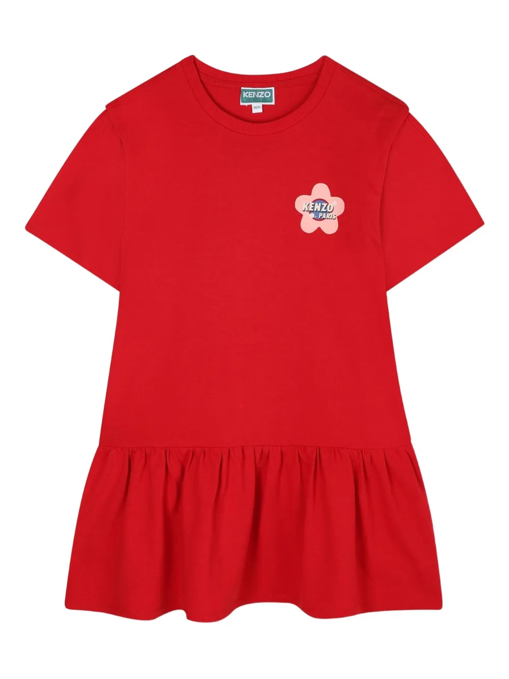 Kenzo Kids T-shirtjurk met logoprint Rood