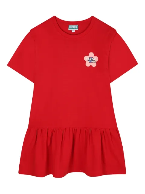Kenzo Kids T-Shirtkleid mit Logo-Print