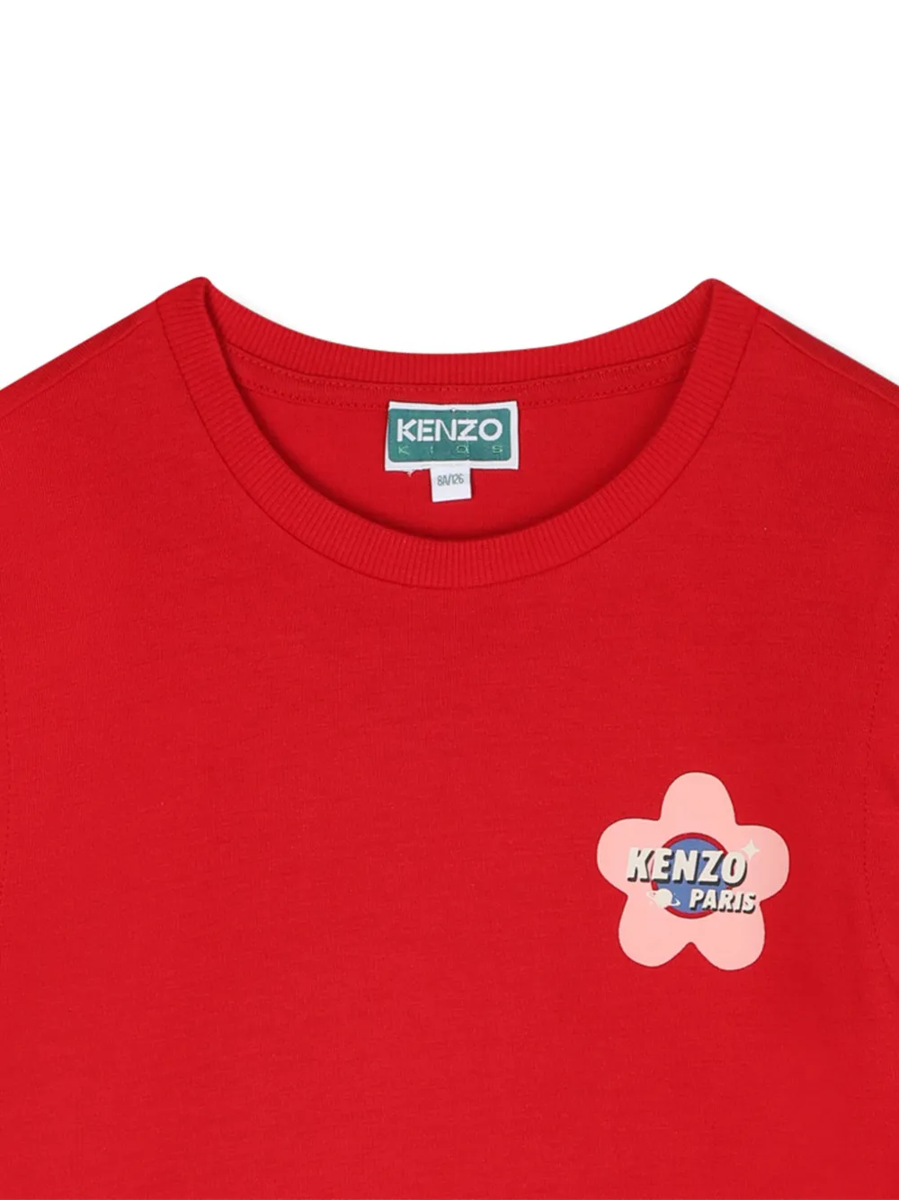 Kenzo Kids T-shirtjurk met logoprint Rood