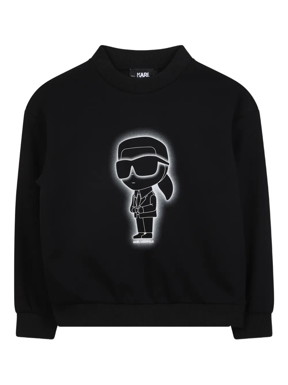 Karl Lagerfeld Kids Sweater met grafische print Zwart