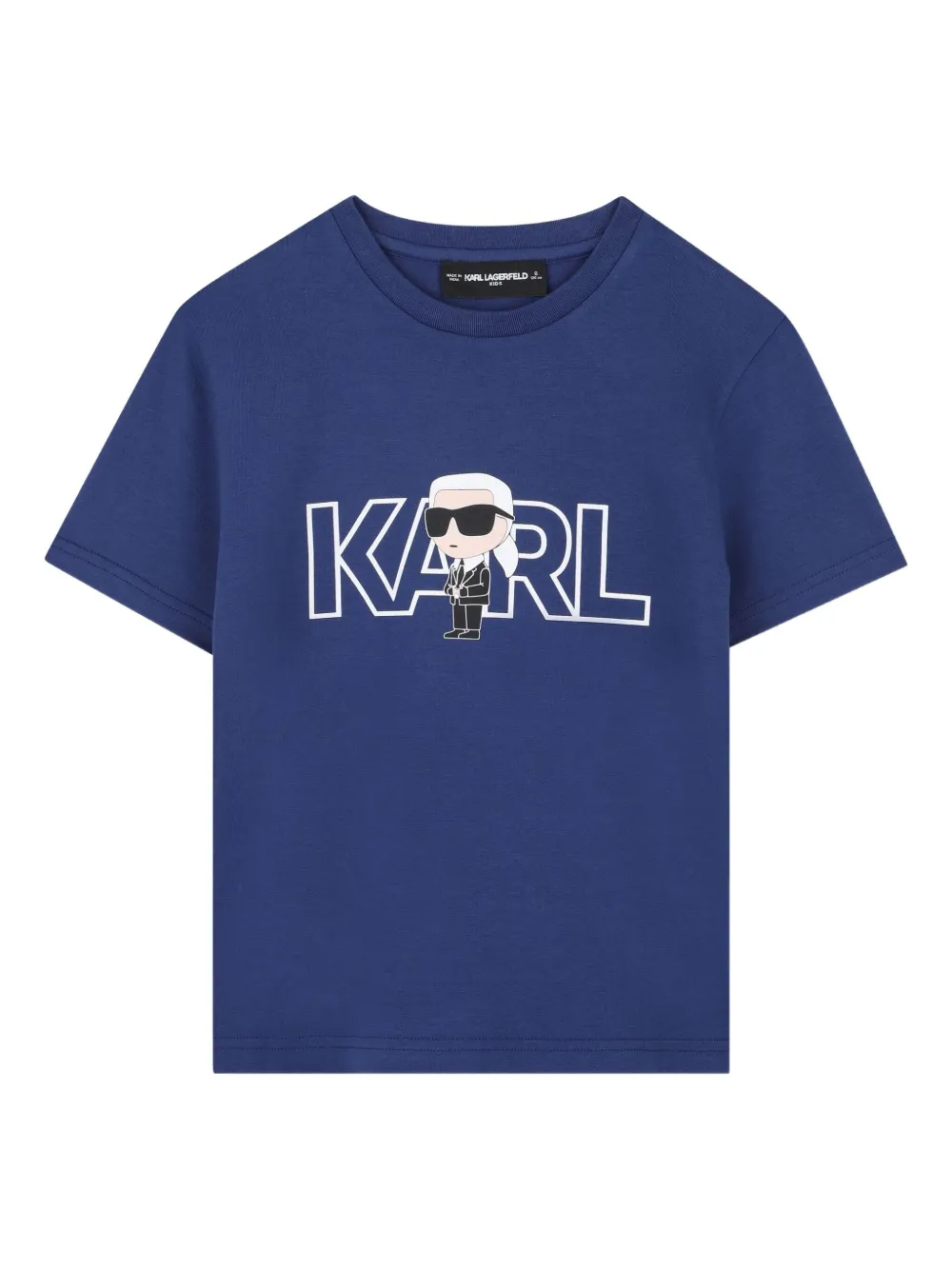 Karl Lagerfeld Kids T-shirt met logo Blauw