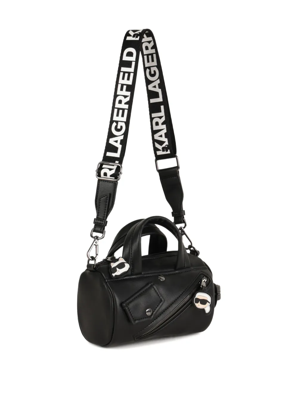 Karl Lagerfeld Kids Leren tas Zwart