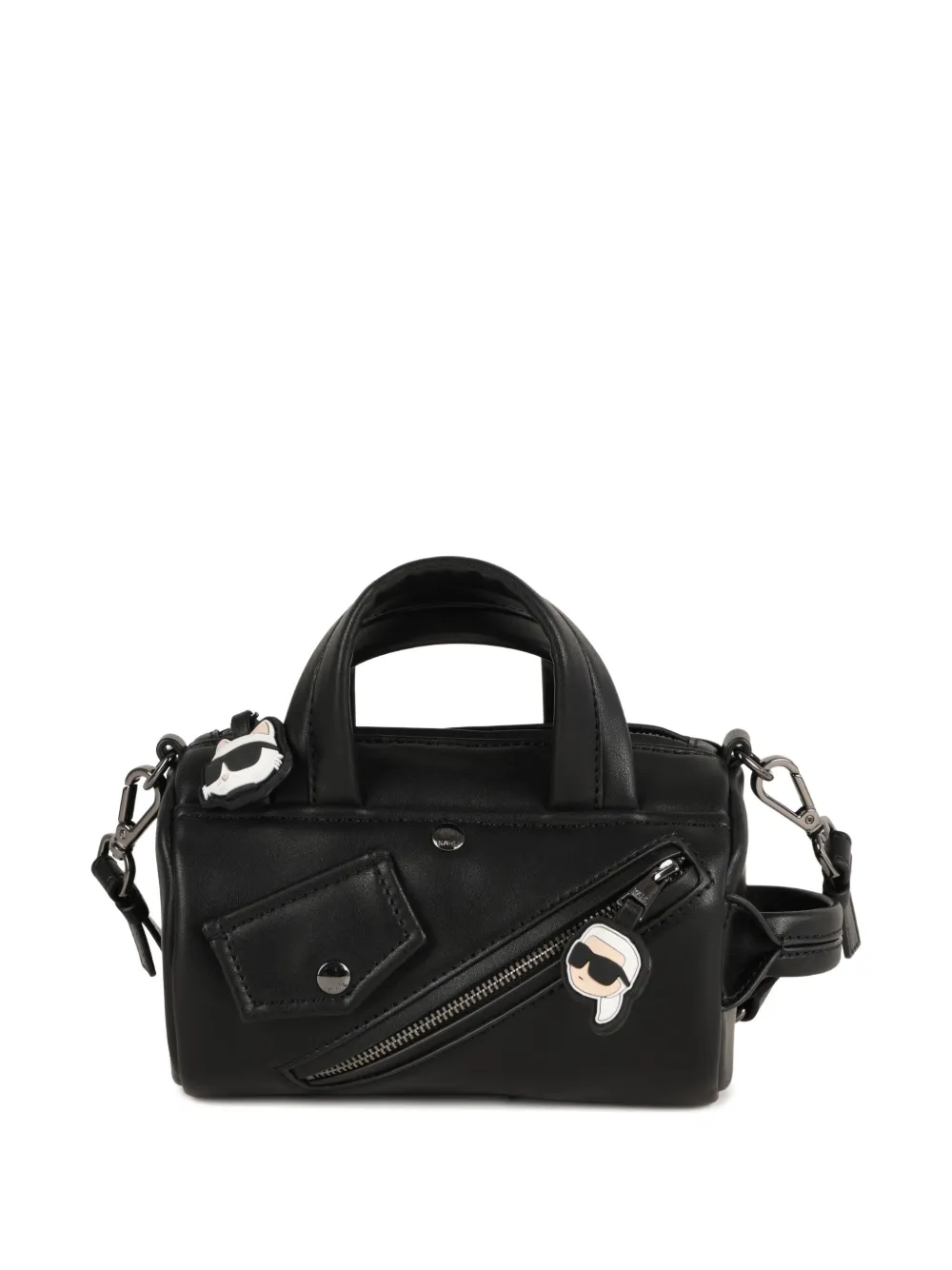 Karl Lagerfeld Kids Leren tas Zwart