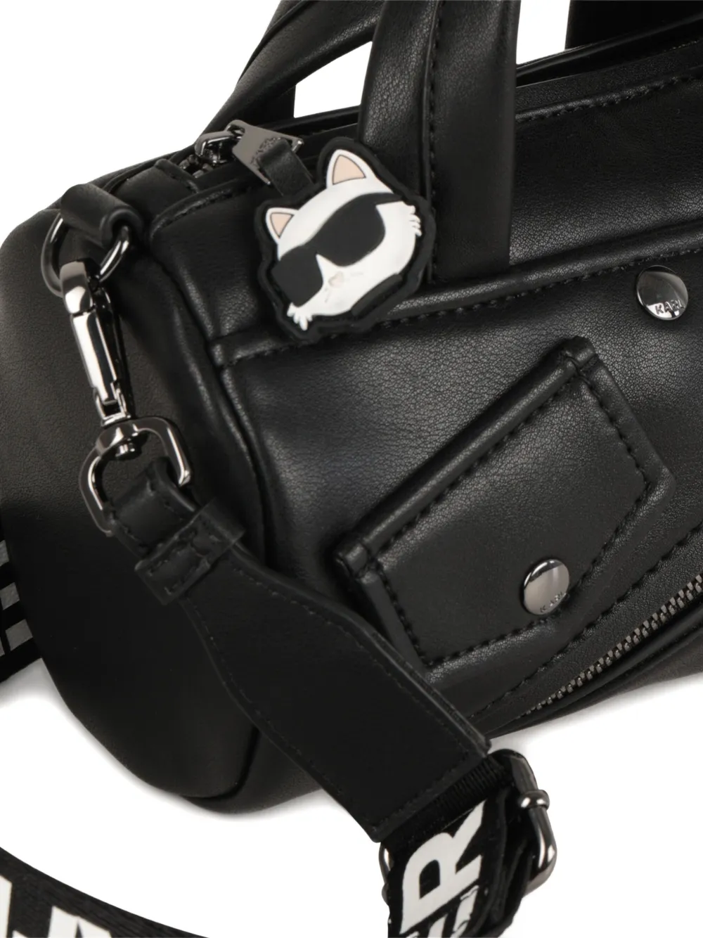Karl Lagerfeld Kids Leren tas Zwart