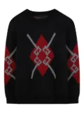 Givenchy Kids argyle check-patterned jumper - Black