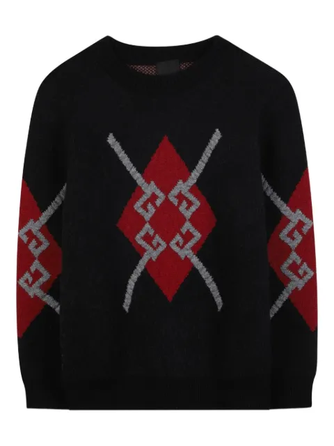 Givenchy Kids argyle check-patterned jumper